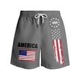 thumbnail image 5 of Mens Casual Shorts 250th Anniversary Print Short Independence Day Pant Patriotic Lightweight Holiday Beach Shorts Grey XL, 5 of 5