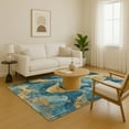 thumbnail image 7 of Addison Rugs Mayfield Premium Machine Washable Transitional Swirls Teal Rectangle Rug, 10' x 14', 7 of 7