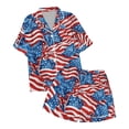 thumbnail image 4 of Kids' 4th Of July Printed Satin Pajama Set Short Sleeve, 4 of 4