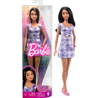 Barbie Looks Collectible Fashion Doll, Posable with Sleek Black Hair &  Metallic Top