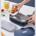 thumbnail image 5 of 220V 110V EU US Plug Electric Heated Lunch Box Heater Stainless Steel Student Office Home Food Warmer Heating Container Set, 5 of 5