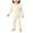 Beige, variant on BLVB Toddler Baby Girl Two Piece Outfits Long Sleeve Ruffle Button down Top Pants 2PCS Pjs Set Sleepwear Clothes
