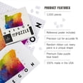 thumbnail image 4 of Lantern Press 1000 Piece Jigsaw Puzzle, Oregon, State Abstract Watercolor, 4 of 5