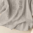 thumbnail image 7 of TRUBKH Embroidered Tops for Women Peasant Blouses for Women Floral Embroidered Short Sleeve V Ncek Boho Tops for Women Gauze Blouse Flowy Tunics Blouses V Neck Shirts Tunic Boho Tops Beige L, 7 of 7