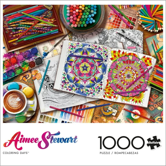 Buffalo Games 1000-Piece Aimee Stewart Coloring Days Jigsaw Puzzle