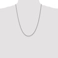 thumbnail image 4 of 14K White Gold Rope Chain Necklace 24 inch 2.5 mm Regular with Lobster Clasp, 4 of 4