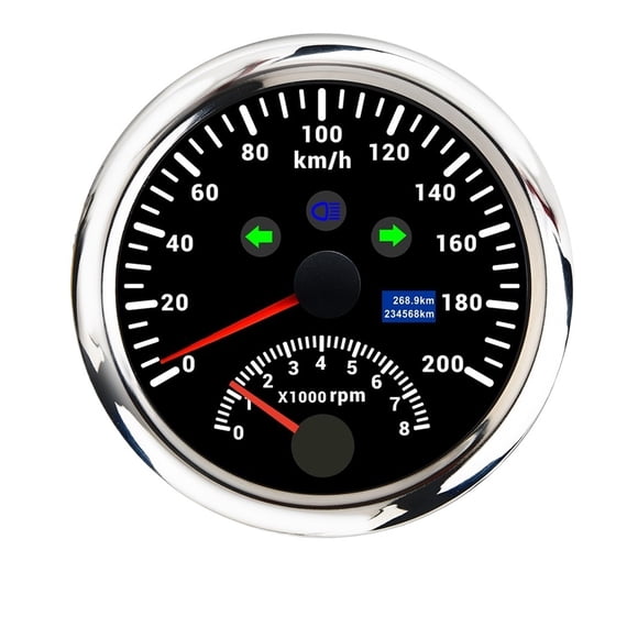120km/h 200km/h 85mm GPS Speedometer Speed Gauge Digital Odometer ATV UTV Marine Boat Meter 12V/24V 120/200MPH Speed Meter ,Universal Compatibility