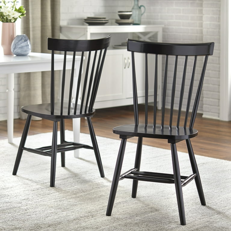 Free Shipping! TMS Venice Dining Chairs, Set of 2, Black Wood