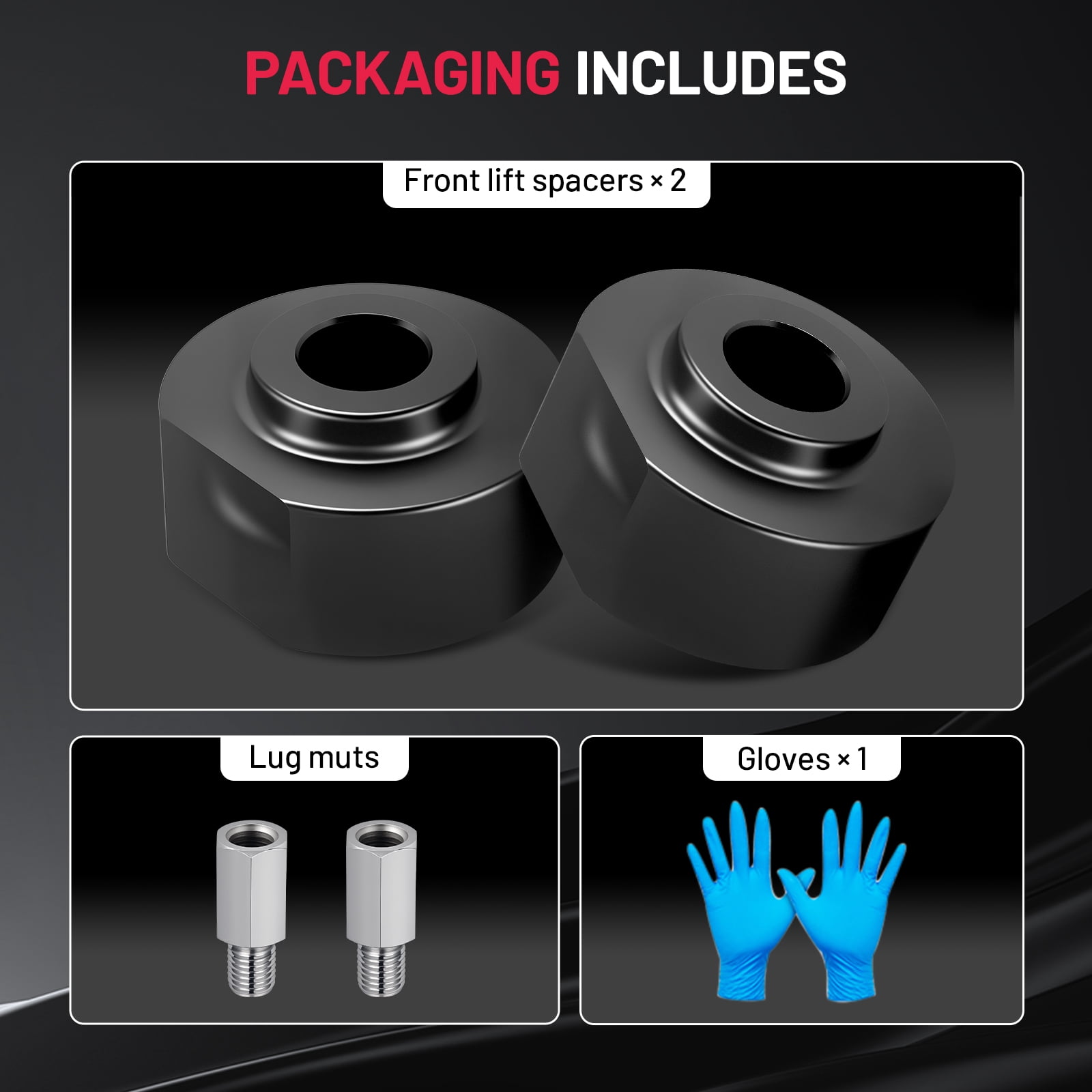 SPEEDWOW 2" Front Leveling Lift Kits, Fit for 1981-1996 Ford F150, 1983-1996 Ranger, 1991-1994 Explorer, Navajo, 2 inch Front Leveling Kit with 5/8" Stud (4WD only)