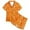 Orange, variant on HNMKIU Girls Fruit Print Pajama Set Short Sleeve Loose Fit Homewear Nightwear For Toddler Kids Comfortable Machine Washable Casual Outfits Black,10-11 Years