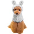 thumbnail image 5 of Soft and Warm Small Dog Pajamas Puppy Coats, Cute Chihuahua Christmas Clothes Outfits Costumes for Cat Pug Yorkshire French Bulldog, Grey, Chest 11(28, 5 of 5