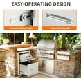 thumbnail image 5 of Outdoor Kitchen Drawers with Paper Towel Holder, 13" W x 20.5" H x 23" D Double BBQ Access Drawers, Stainless Steel Flush Mountfor BBQ Island, 5 of 7