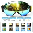 thumbnail image 2 of Unisex Windproof Ski Goggles Double Lens Anti-Fog Big Spherical Snow Goggles, 2 of 8