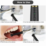 Plaque Remover for Teeth, Electric Dental Calculus Remover with 3 Modes 3 Heads LED Light, Teeth Cleaning Tools Kit, Safe for Both Adult Kids (Black)