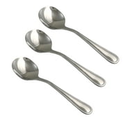 Mainstays Fleetline Stainless Steel Soup Spoon,3-Pack, Silver