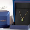 thumbnail image 5 of Gem Stone King 0.90 Ct Oval Green Peridot 18K Yellow Gold Plated Silver Pendant with Chain, 5 of 6