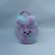 thumbnail image 3 of Happy Easter Egg Hunt Bags Bunny Gift Bags with Handles 12 Inch Easter Basket Cute Tie-Dyed Plush Ornaments Holiday Decoration Bunny Easter Basket for Easter Party Supplies (Light Purple), 3 of 5