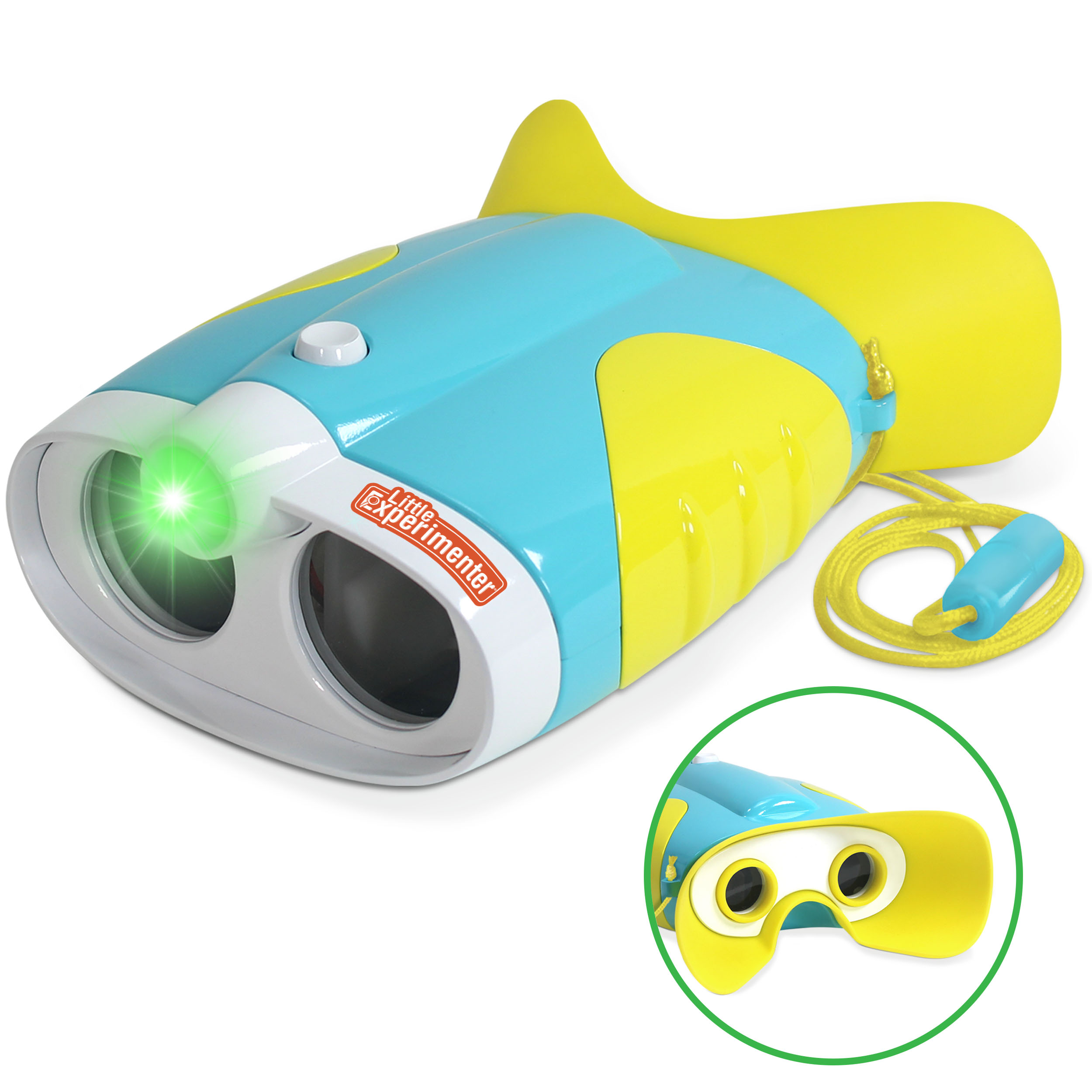 Little Experimenter Night Vision Binoculars for Kids with 2X Magnification and Soft Viewfinder