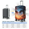 thumbnail image 6 of Balery Luggage Cover Red And Blue Fire Cloud Dragon Print Suitcase Covers for Luggage Elastic Washable Suitcase Protector Fits 18-32 Inch Luggage-X-Large, 6 of 9