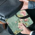 thumbnail image 4 of AWERP Classic Floral Vintage Green Flower Pink Floral Laptop Bag Diving Fabric Laptop Carrying Bag 12inch, 4 of 5