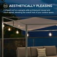 thumbnail image 4 of Sunjoy  10 x 10 pi Pergola de jardin Structure en métal Espace ombragé, 4 of 10