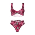 thumbnail image 4 of Daiia Geometry Women's Bikini Set Two Piece Swimsuit High Waisted Bikini Adjustable Straps Bikini Perfect for Beach, Pool, and Summer Vacation-XX-Large, 4 of 9