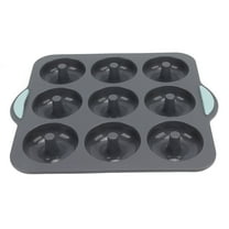 9-Cavity Silicone Donut Mold - Non-Stick Baking Pan for Doughnuts, Muffins & Bagels
