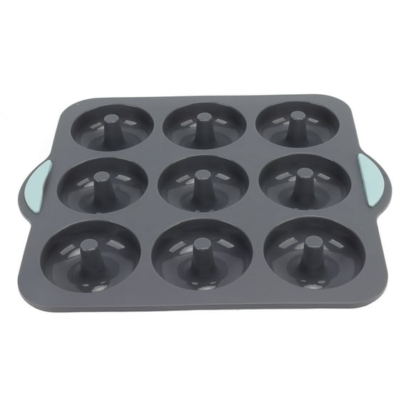 9-Cavity Silicone Donut Mold - Non-Stick Baking Pan for Doughnuts, Muffins & Bagels