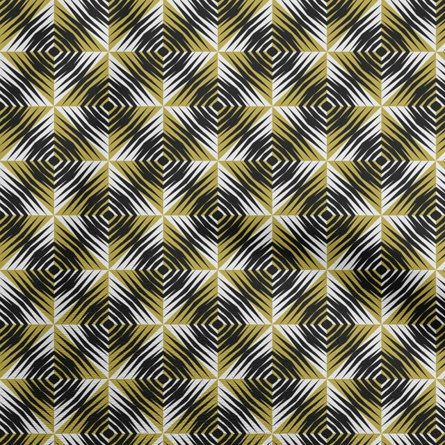 oneOone Silk Tabby Olive Green Fabric Abstract Geometric Fabric For Sewing Printed Craft Fabric By The Yard 42 Inch Wide