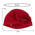 thumbnail image 4 of CSChome Bonnet Femme Bonnet Extensible Coupe-Vent Résistant aux Déchirures Bord Rétractable Bord Chaud à Sequins Fleur Turban Mode, 4 of 7