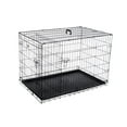 thumbnail image 6 of Dog Kennel - 42-inch Dog Crate with Doors for Front and Side Access - Collapsible Dog Crate with Divider Wall Panel for Large Dogs by Petmaker (Black), 6 of 8