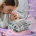 thumbnail image 4 of Christian Blanket Gifts for Women Men, Religious Blanket with Bible Verse 60"x50", Scripture Blanket, Catholic Spiritual Gifts, Faith Based Gifts, 4 of 5