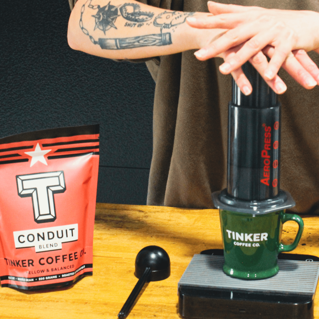 Local Tinker Coffee Conduit Blend, Whole Bean, Medium Roast, 8.8oz