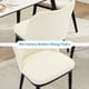 thumbnail image 4 of Set of 2 velvet forrado dining sillas featuring padded seat, back, y de madera legs, 4 of 7