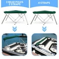 thumbnail image 2 of Leader Accessories 3 Bow Bimini Top Boat Cover Includes Mounting Hardwares with Aluminum Frame，Multi Colors, 2 of 6