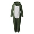 thumbnail image 5 of MKOSPLRT Fleece Onesie Pajamas for Girls One Piece Fuzzy Sherpa Zipper Hooded Romper Sleepwear Winter Warm Pajama Jumpsuit 4-14 Years, 5 of 7