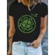 thumbnail image 1 of Camiseta con estampado de trébol para mujer, ideal para adultos, hombres, mujeres, adolescentes, jóvenes y para el tiempo libre., 1 of 8