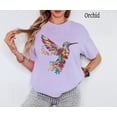 thumbnail image 4 of Floral Hummingbird Shirt ,Animal Lover Tee, Bird T Shirts, Trendy Tee, Gift For Her, Bird Lover T-Shirt, Spring Birds,Flower, 4 of 6