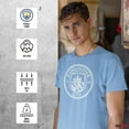 thumbnail image 4 of Icon Sports Men’s Soccer T-Shirt – Official Adult Cotton Short Sleeve Football Club Casual Graphic Tee (Light Blue), 4 of 5