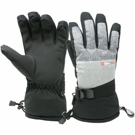 Alpine Swiss Mens Waterproof Gauntlet Ski Gloves Winter Sport Snow 3M Thinsulate