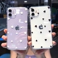 thumbnail image 4 of Fashion Love Heart Transparent Soft Phone Case For iPhone 11 13 14 Pro MAX X XS XR 12 Mini 7 8 plus SE2020 Cute Wave point Cover, 4 of 5
