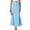 *Light Blue, variant on U Women's Polka Dot High Waisted Skirt with Invisible Zip,Casual Trendy Midi Skirt Pink,Womens Plus XXL