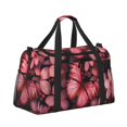 thumbnail image 2 of Fuzoiu pink butterfly Print Travel Duffle Bag,Carry On Tote Bags,Duffel Bag,Sport Gym Bag, Hospital Bag for Labor and Delivery, Overnight Bag,Luggage Bag, 2 of 7