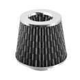thumbnail image 4 of Unique Bargains 1pcs 2.7' 70mm Reducer Ring Inlet Cold Air Intake Cone Replacement Washable Clamp on Dry Air Filter Carbon Fiber Pattern, 4 of 6
