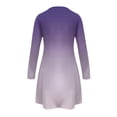 thumbnail image 4 of gakvbuo Fall Dresses For Women 2023 Long Sleeve Plus Size Dress Boho Dress Floral Printed Slim-Fit Corset Dress Round Neck Hollow Out Loose Beach Short Mini Sundress, 4 of 4