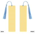 thumbnail image 2 of Kdxio Yellow Gingham Print Metal Tassel Bookmarks,Perfect Gift for Art Lovers and Bookworms Metal Bookmarks for Women, 2 of 8
