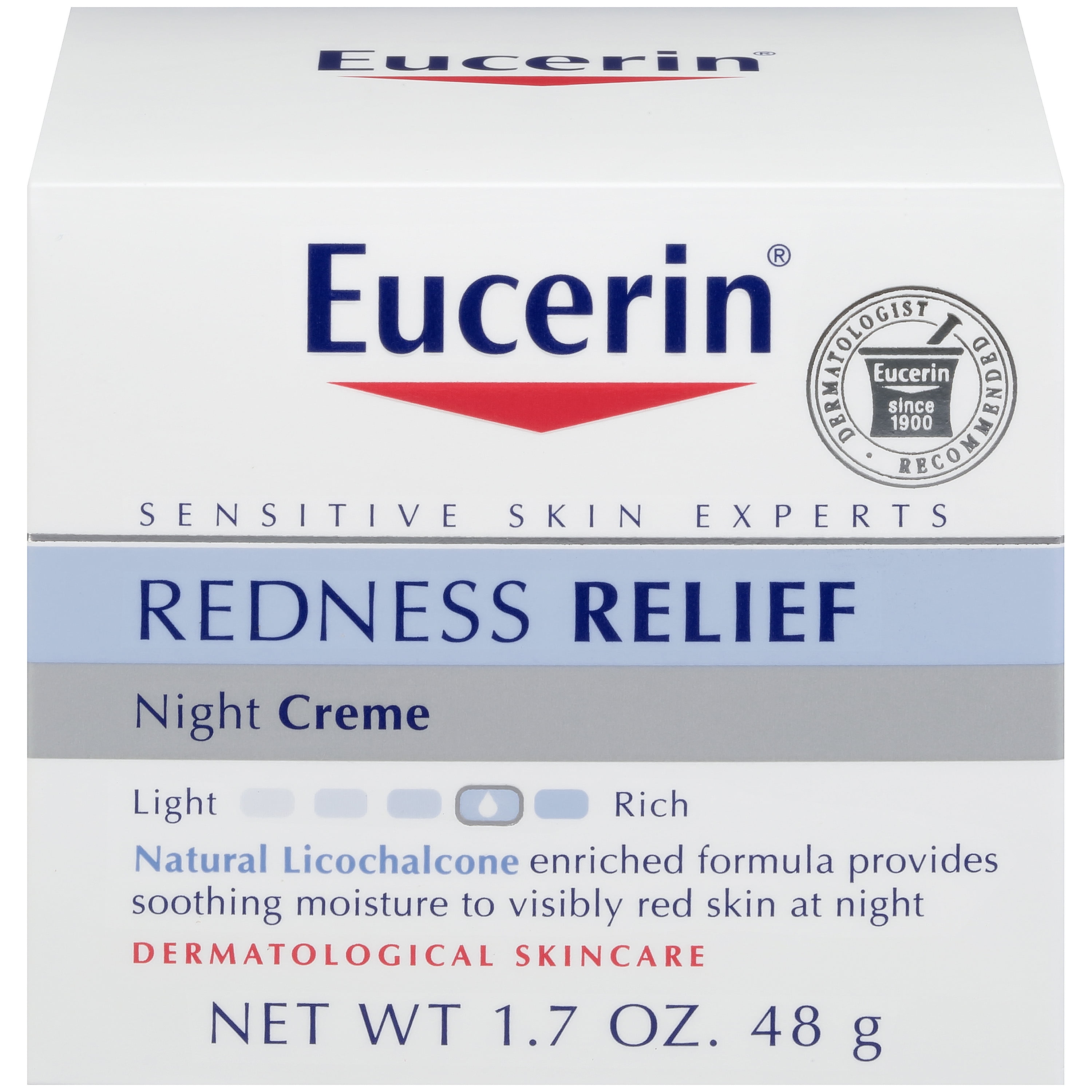 flise organ håndled Eucerin Redness Relief Night Creme, For Sensitive Skin, 1.7 Oz. Jar -  Walmart.com