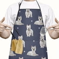 thumbnail image 2 of West Highland White Terrier Apron-Garden Aprons for Women with Pockets-Cotton Linen Waterproof Kitchen Cooking Gardening Aprons Adjustable for Kitchen,Cooking,BBQ and Salon 33x27 Inch, 2 of 3