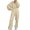 Beige, variant on Fashion Outfits Set for Women Sweater Sets for Women Women's Solid Color Casual Zipper Round Neck Long Sleeved Hooded Sweatshirt Long Pants Set my orders placed recently by me