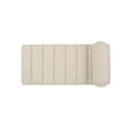 thumbnail image 7 of Chaise Lounge Chair Indoor, Upholstered Bedroom Chaise Lounge with Rolled Pillow, Living Room Chaise Lounge Mid-century Style, Beige, 7 of 7